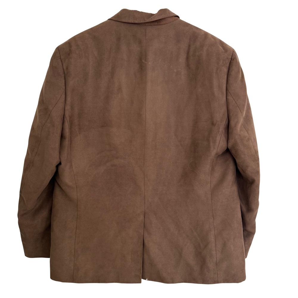 Lauren Ralph Lauren Men's Suede Blazer Brown Dog Print Lining Sz 44R Equestrian - Picture 4 of 9